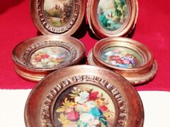 Cinci tablouri olandeze miniatura semnate Van Holt